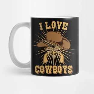 I Love Cowboys v5 Mug